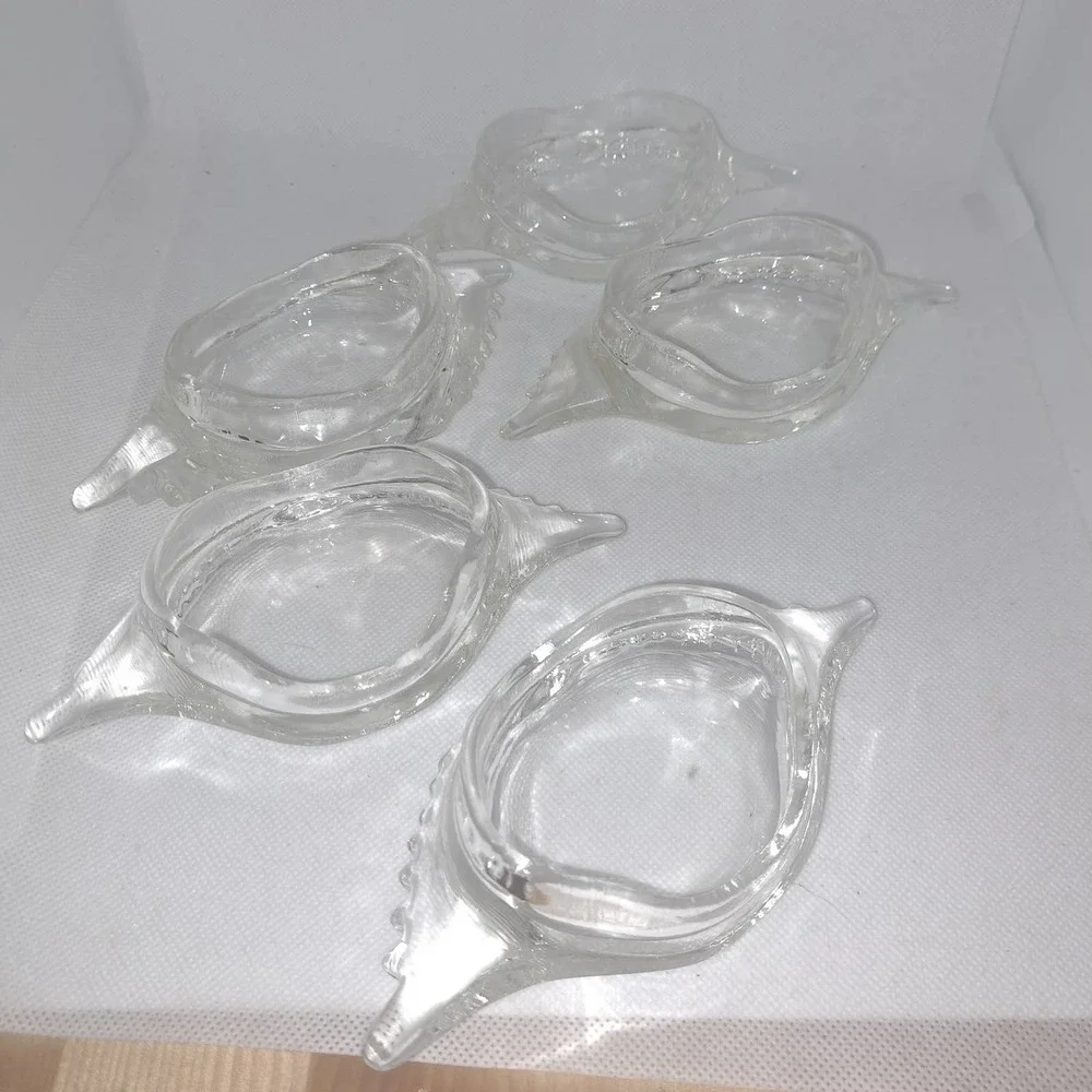 FABULOUS VINTAGE & PERFECTION Egg platter Plus 5 Glass Egg-Caviar-Tapas Plates